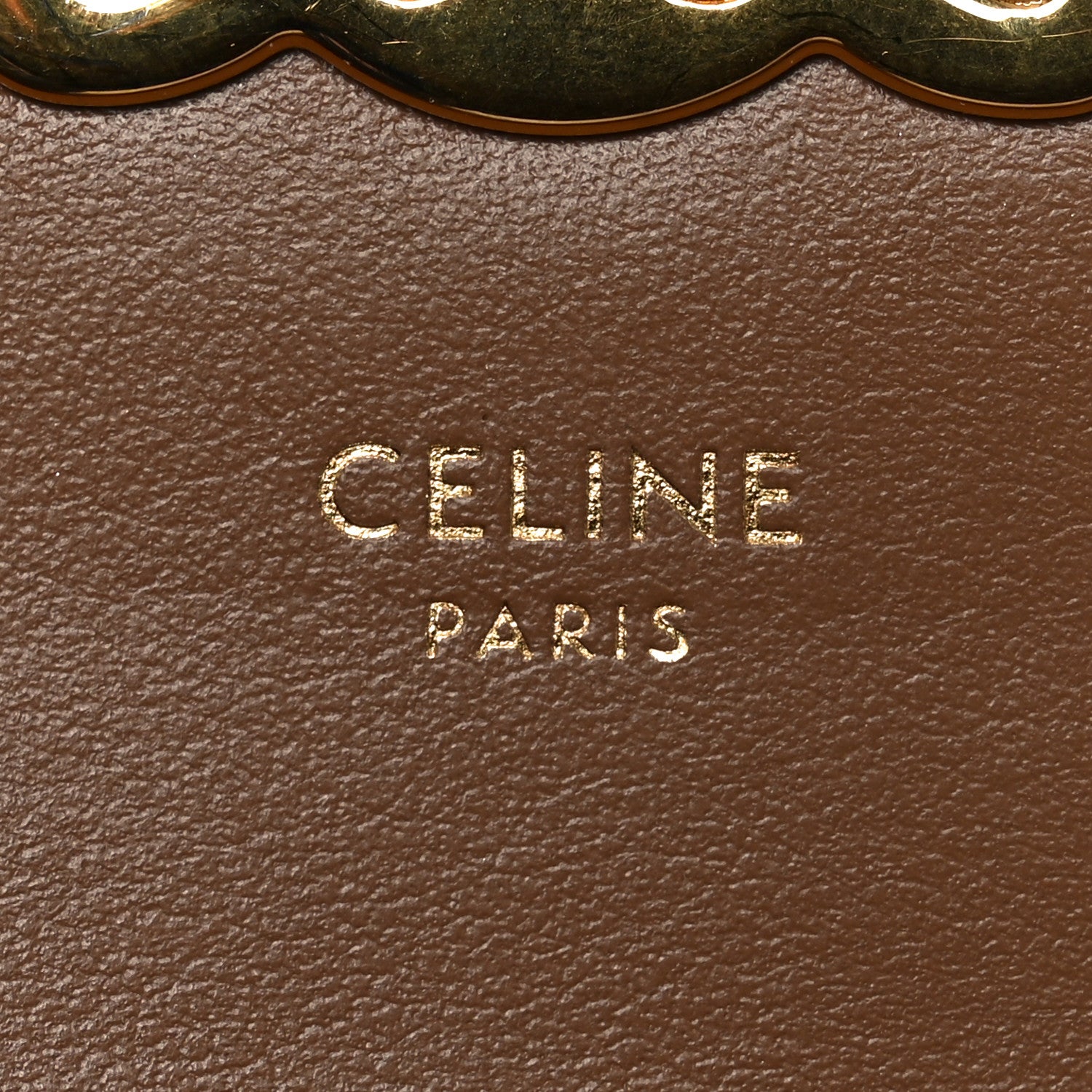 Celine Shiny Calfskin Triomphe Flap Card Holder 6 of 6