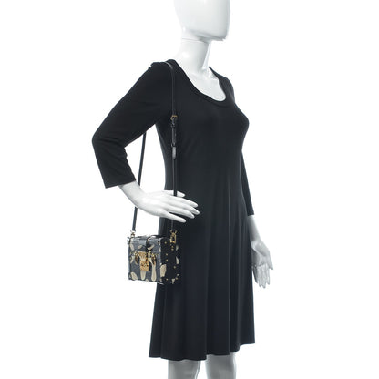 Louis Vuitton Calfskin Petite Malle Black White 2 of 6