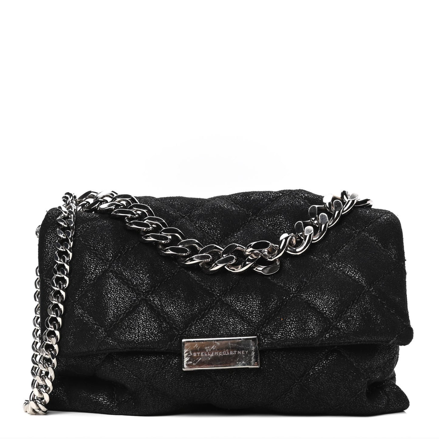Shaggy Deer Quilted Small Beckett Chain Shoulder Bag Black