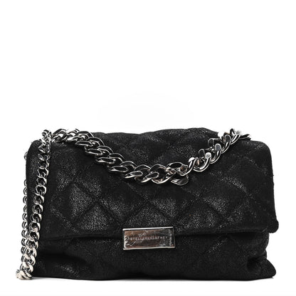 Stella McCartney Shaggy Deer Quilted Small Beckett Chain Shoulder Bag Black 1 of 4
