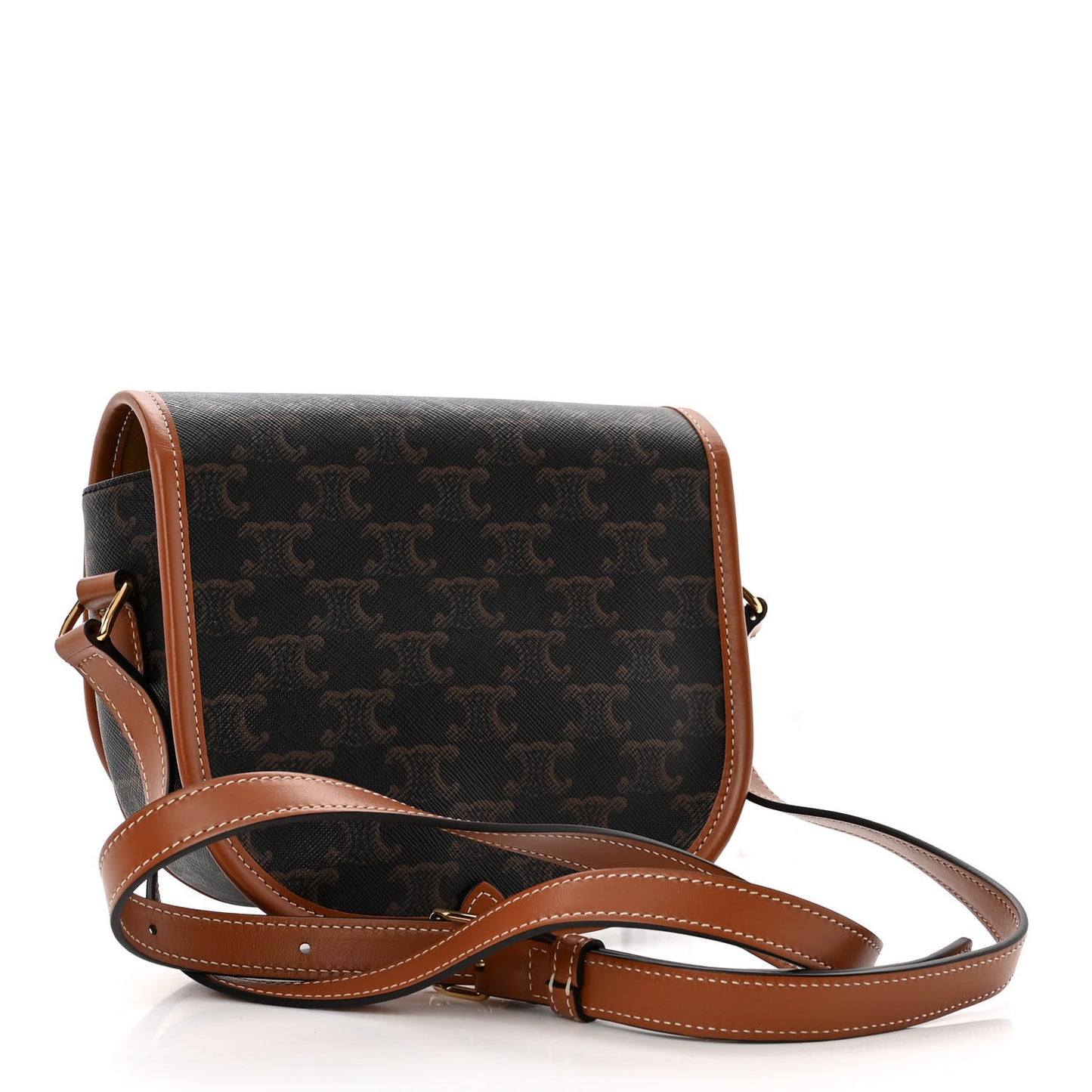 Triomphe Canvas Medium Folco Bag Tan