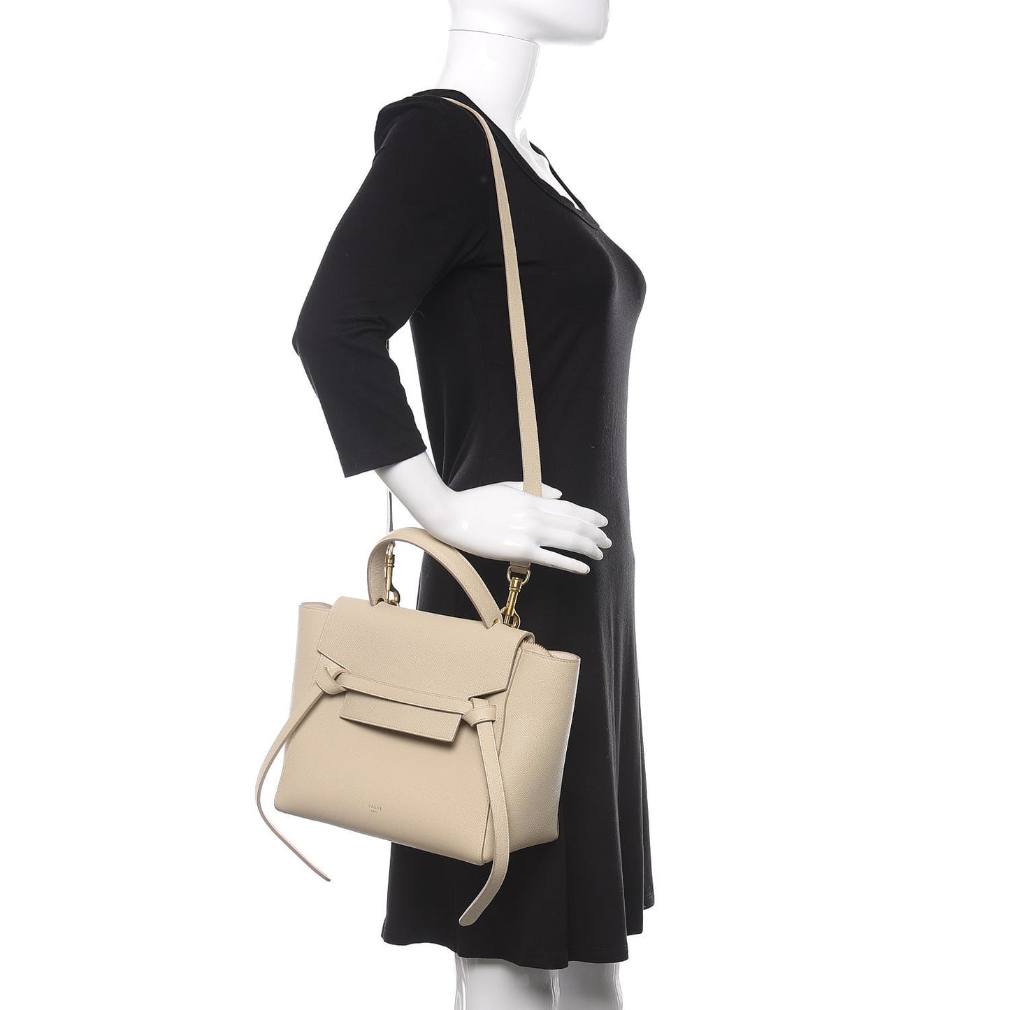 Grained Calfskin Micro Belt Bag Linen