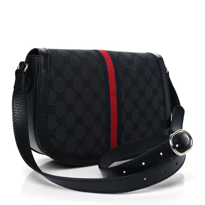 Gucci X BALENCIAGA BB Supreme Monogram Web Ophidia Shoulder Bag Black 3 of 10