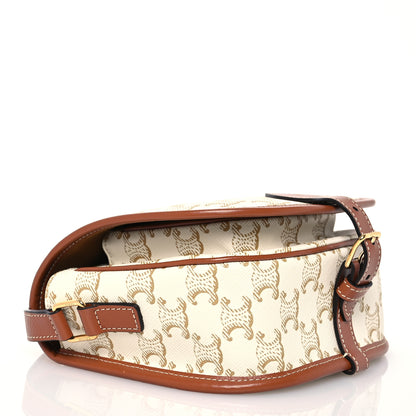 Celine Triomphe Canvas Medium Folco Bag White 4 of 12