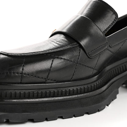 Chanel Calfskin Quilted CC Mocassin Loafers 38 Black 11 of 13