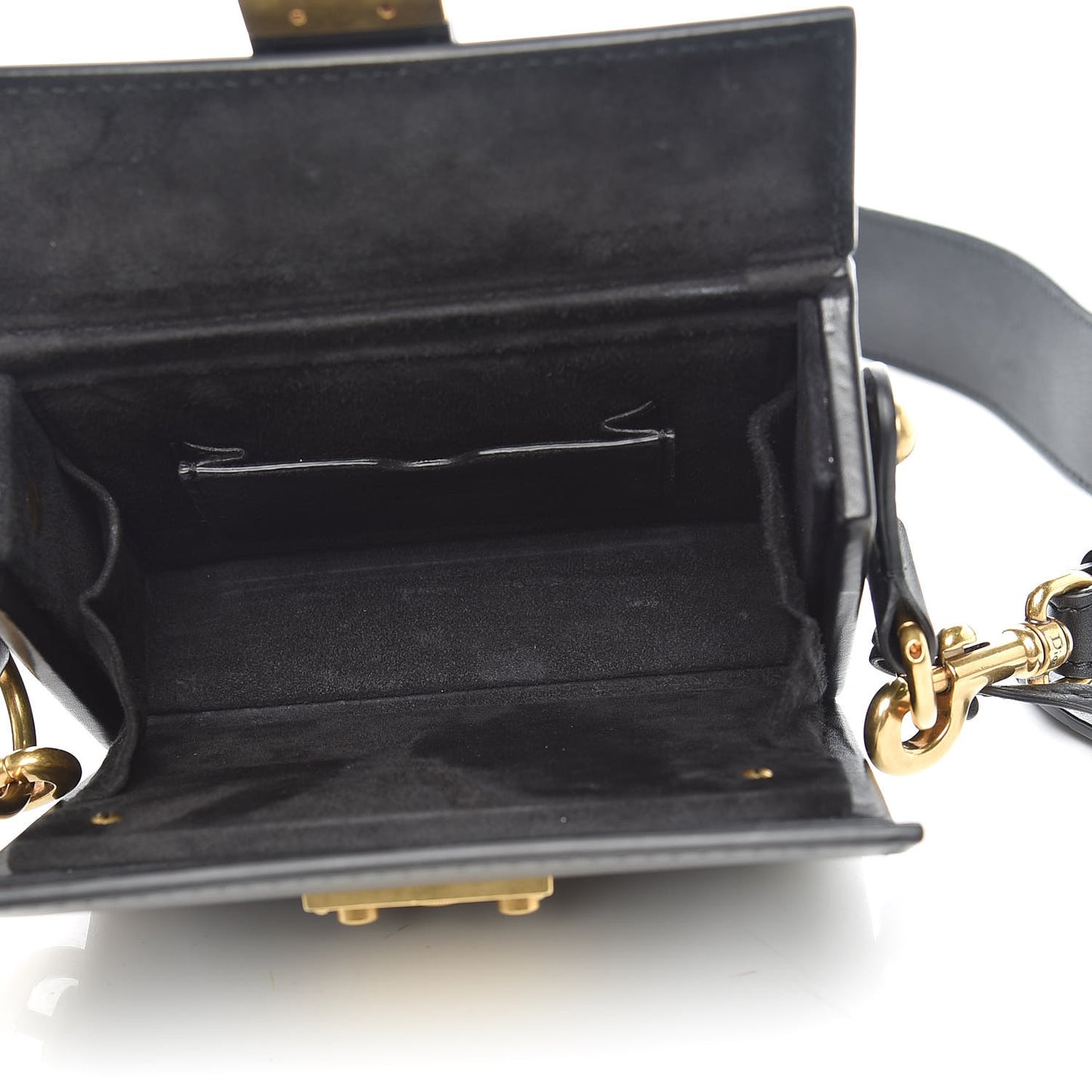 Lambskin Dioraddict Lockbox Black