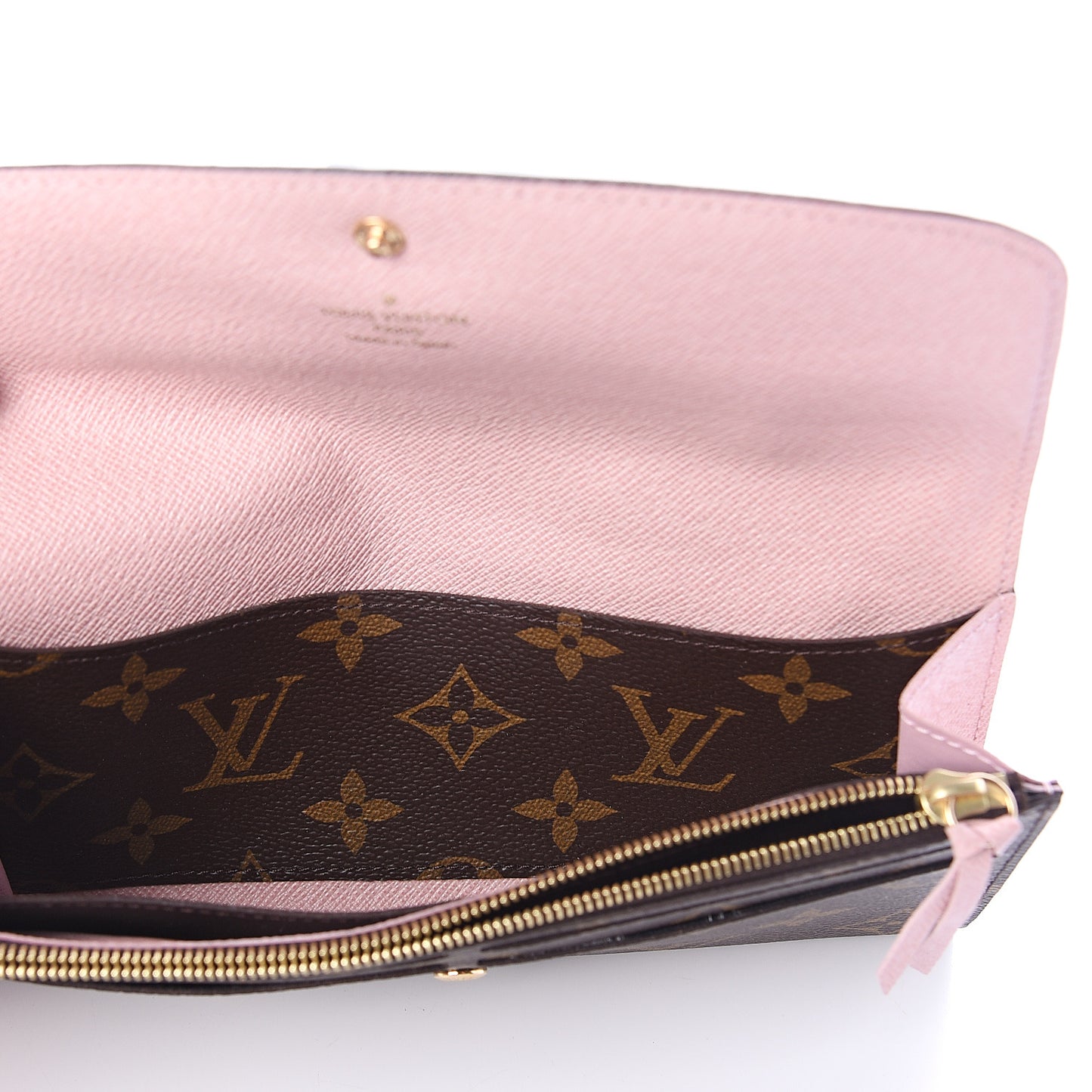 Monogram Emilie Wallet Rose Ballerine