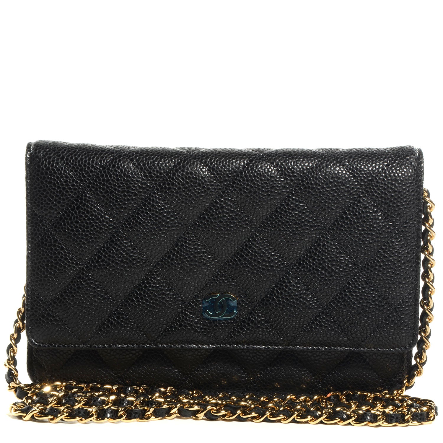 Chanel Caviar Wallet on Chain WOC Black 1 of 9
