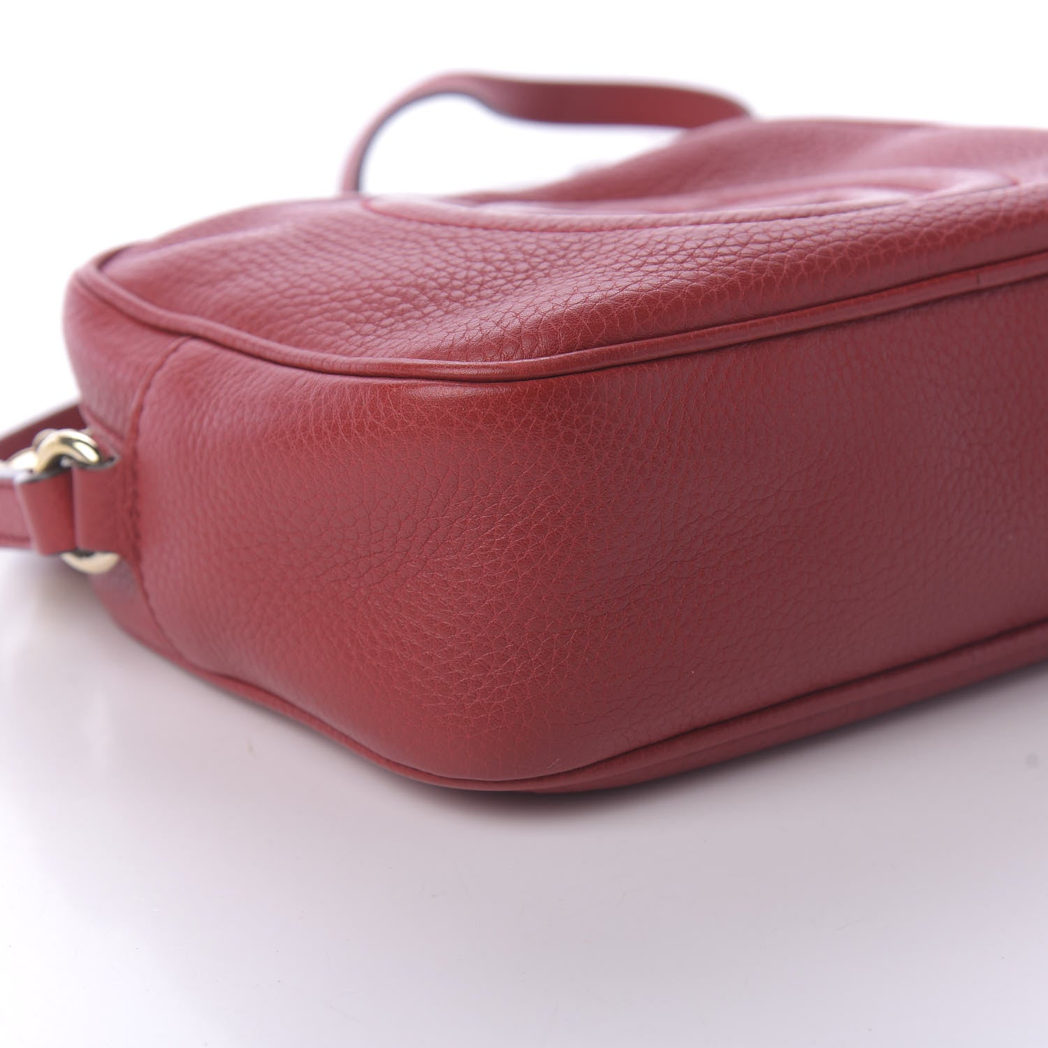 Gucci Pebbled Calfskin Small Soho Disco Bag Tabasco Red 6 of 10