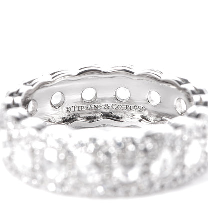 Tiffany Platinum Diamond Cobblestone Ring 52 6 4 of 4