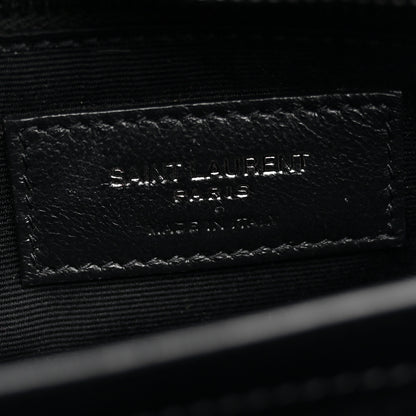 Saint Laurent Calfskin Y Quilted Monogram Monochrome Toy Loulou Crossbody Bag Black 5 of 10