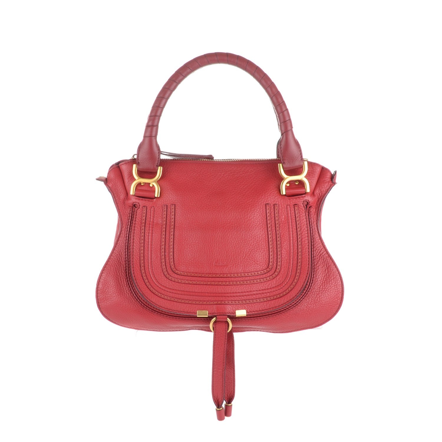Chloe Calfskin Medium Marcie Satchel Red 1 of 7