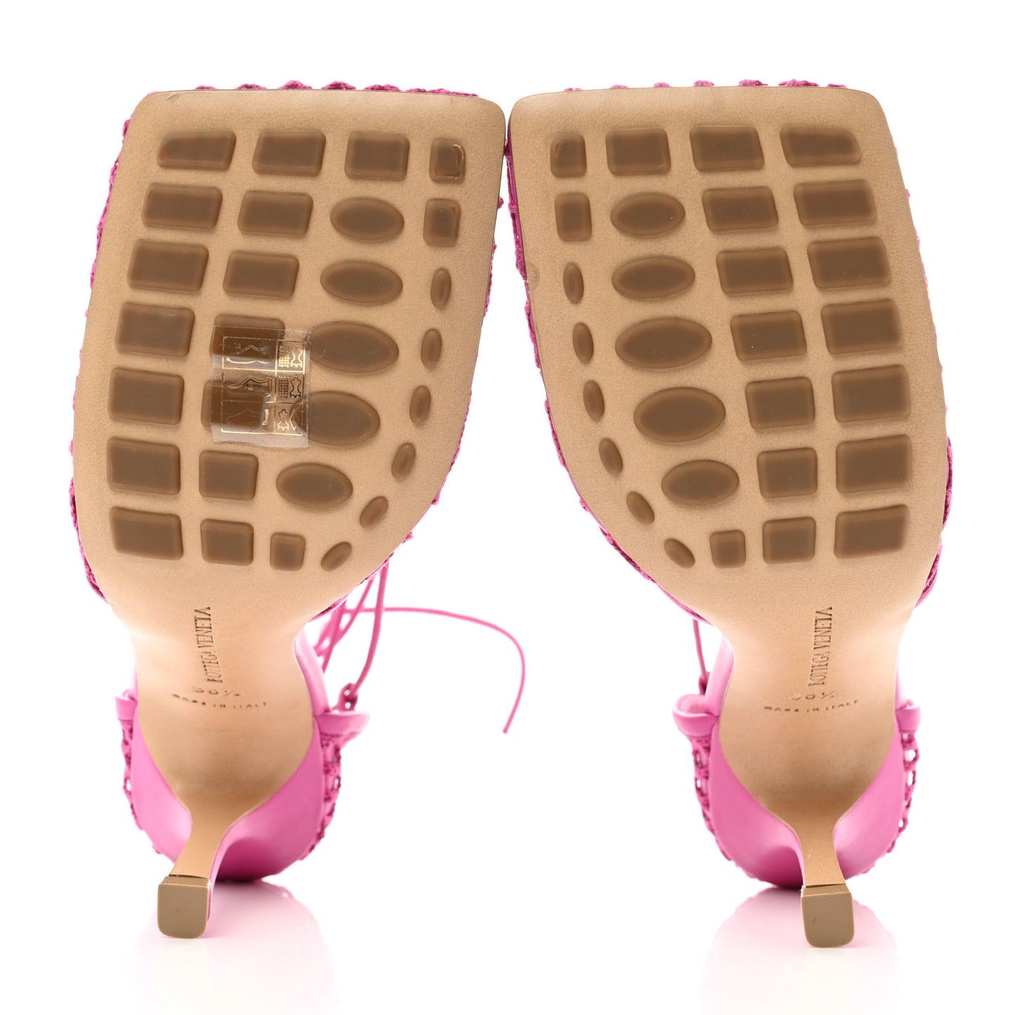 Mesh Nappa Stretch Ankle Tie 90mm Sandals 38.5 Hollyhock