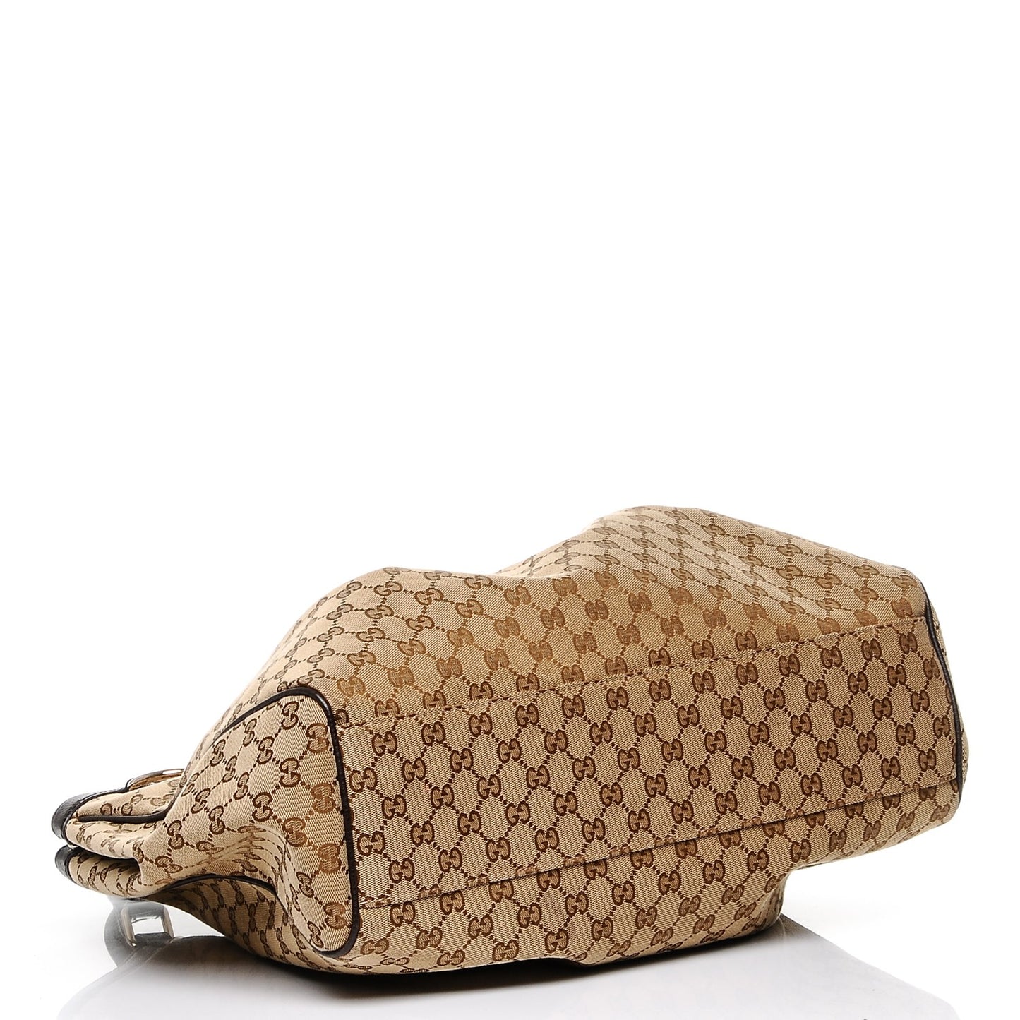 Monogram Dollar Calfskin Large Sukey Tote Beige Ebony Testa di Moro