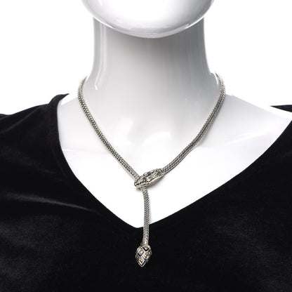 John Hardy Sterling Silver 18K Yellow Gold Legends Naga Dragon Lariat Necklace 2 of 6