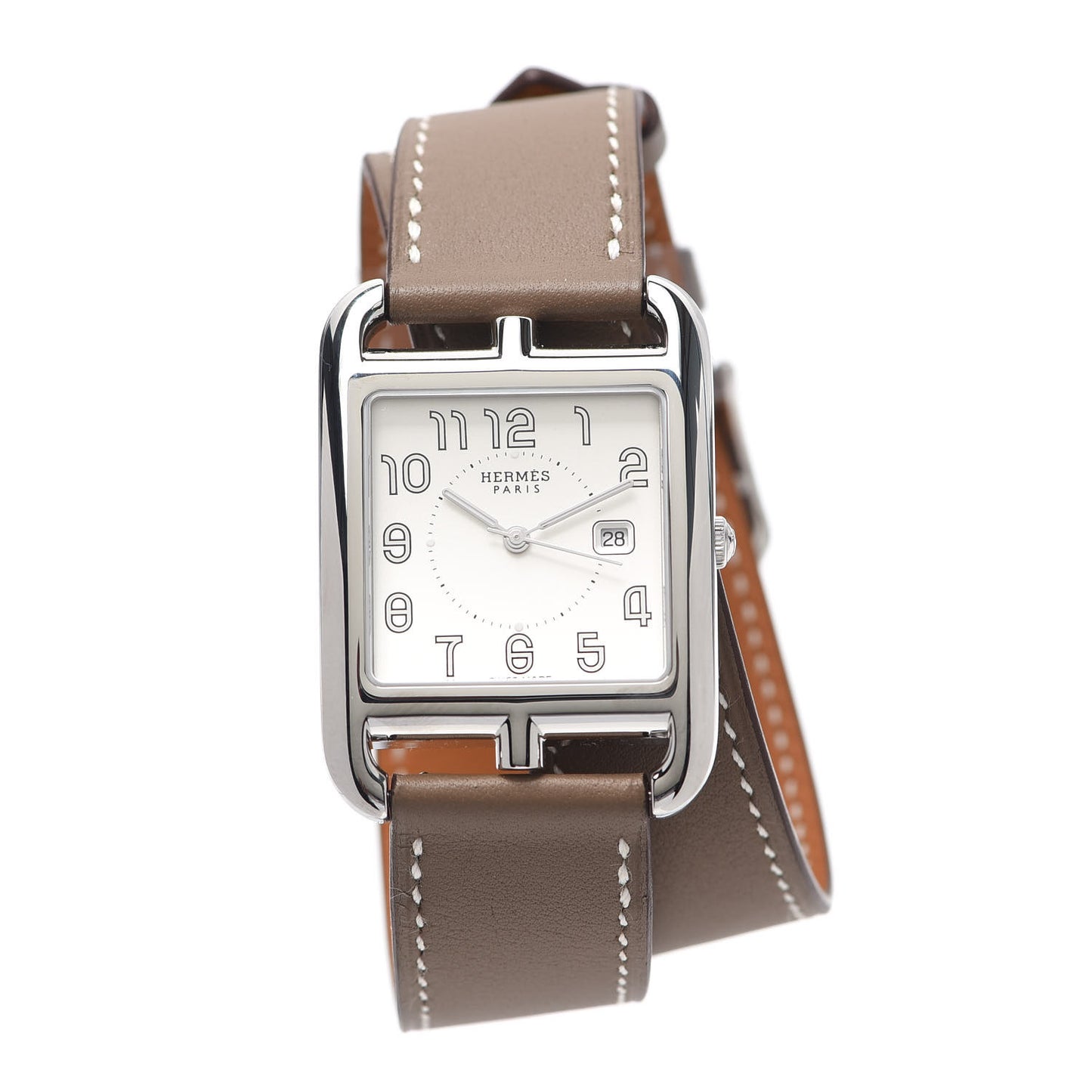 Stainless Steel Swift 29mm Cape Cod Double Tour Quartz Watch Etoupe