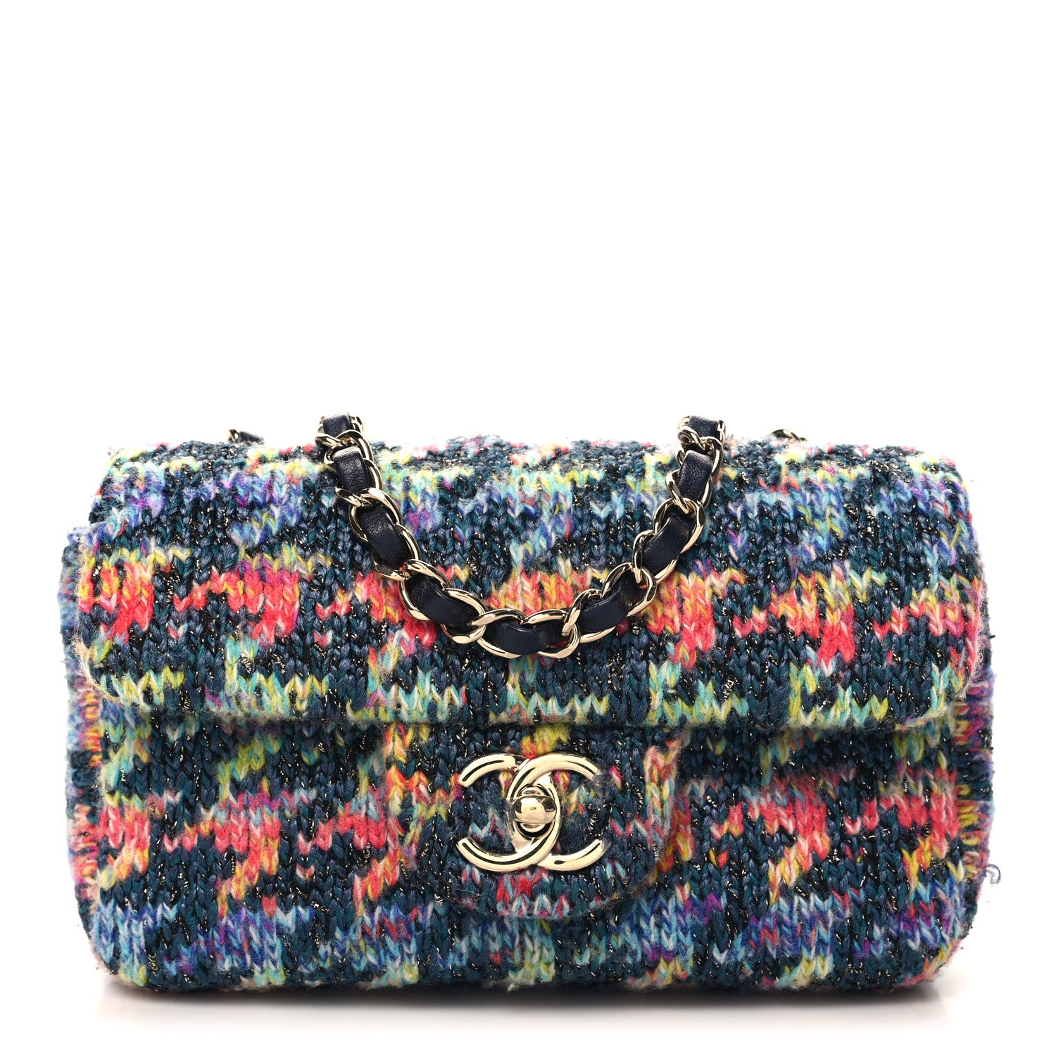 Chanel Knit Mini Rectangular Flap Multicolor 1 of 10