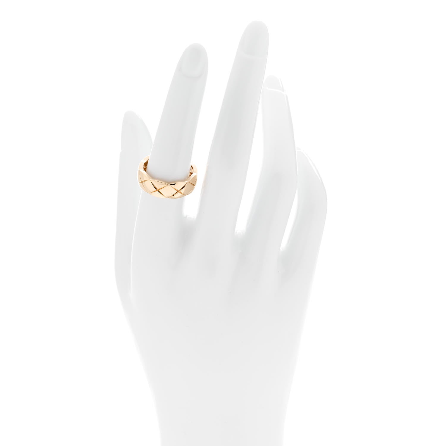 Chanel 18K Yellow Gold Small Coco Crush Ring 55 7.25 2 of 6