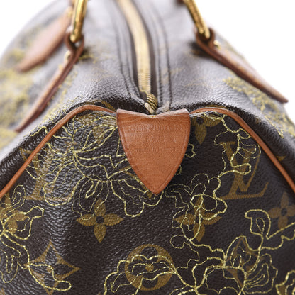 Louis Vuitton Monogram Dentelle Speedy 30 Gold 9 of 10