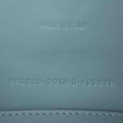 Balenciaga Shiny Calfskin Crocodile Embossed Hourglass Top Handle Bag XS Green Acqua 8 of 14