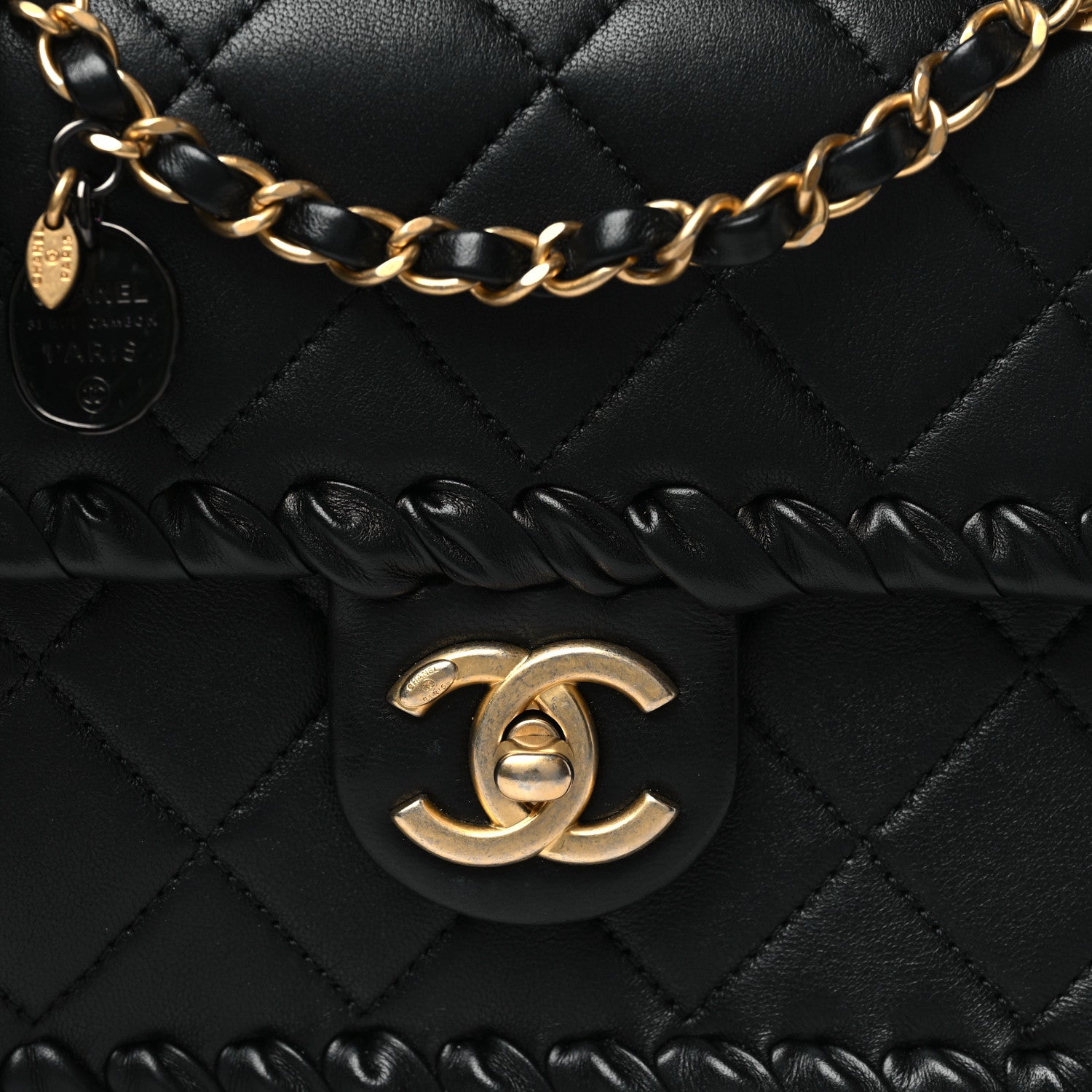 Chanel Calfskin Braided Mini My Own Frame Flap Black 8 of 11