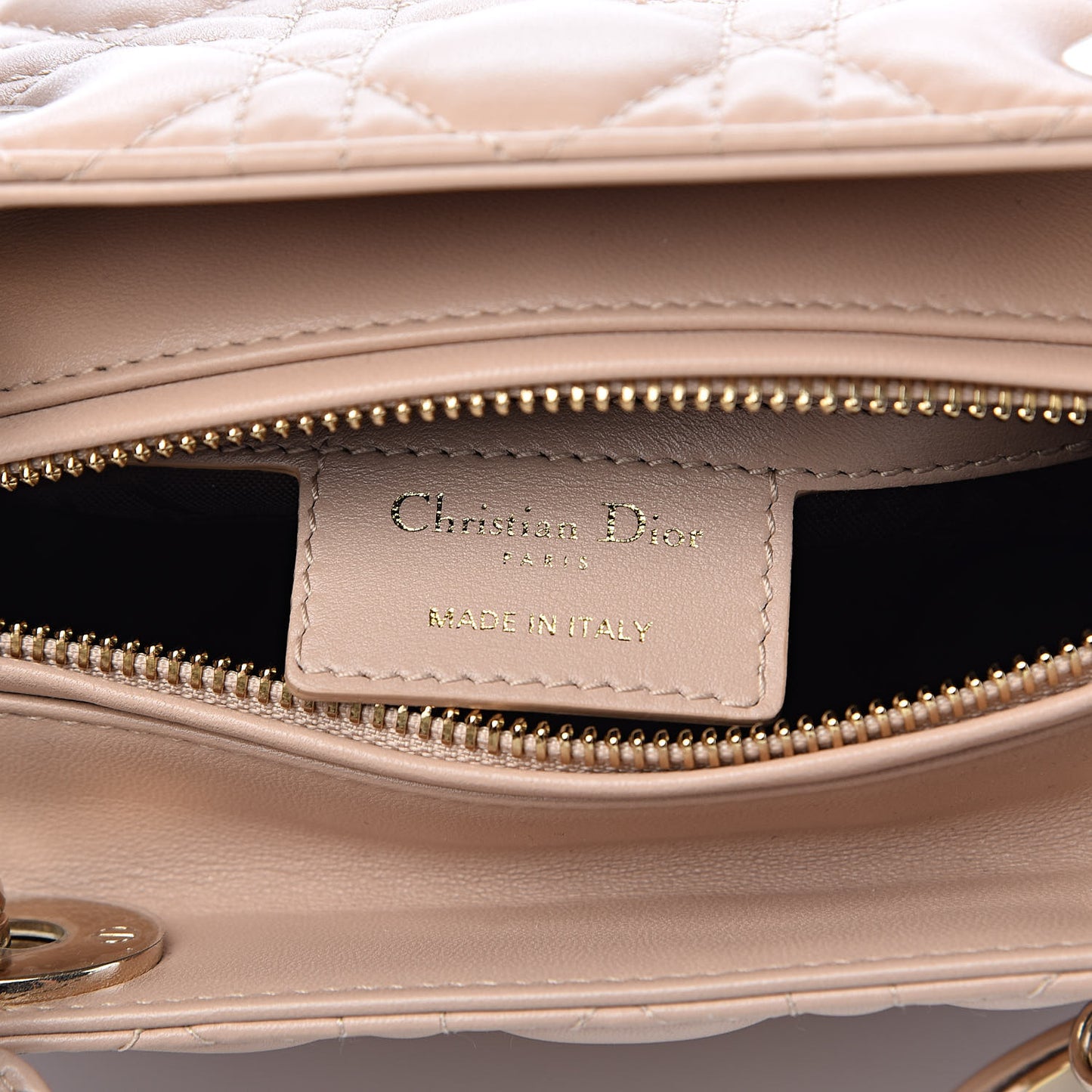 Lambskin Cannage Medium Lady Dior Light Pink