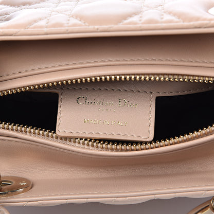 Christian Dior Lambskin Cannage Medium Lady Dior Light Pink 6 of 12