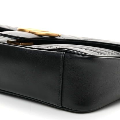 Gucci Calfskin Matelasse Small GG Marmont Shoulder Bag Black 8 of 8