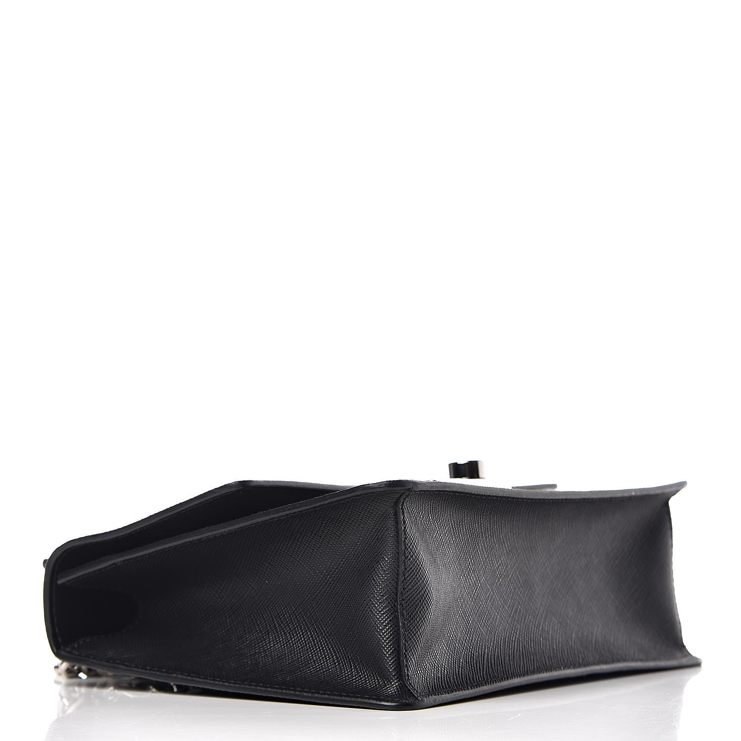 Prada Saffiano Pattina Crossbody Bag Black 4 of 9
