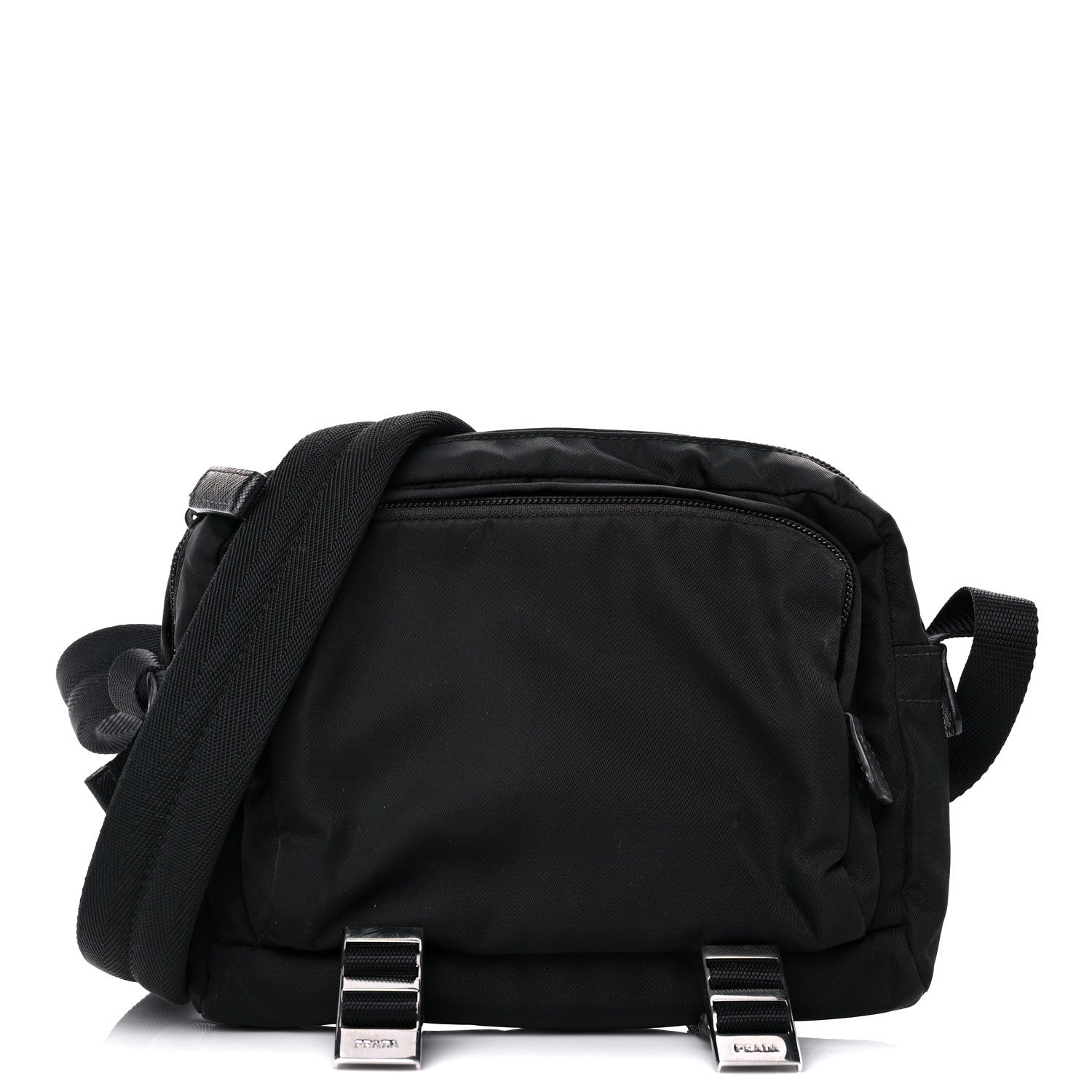 Prada Tessuto Nylon Messenger Bag Black 1 of 12