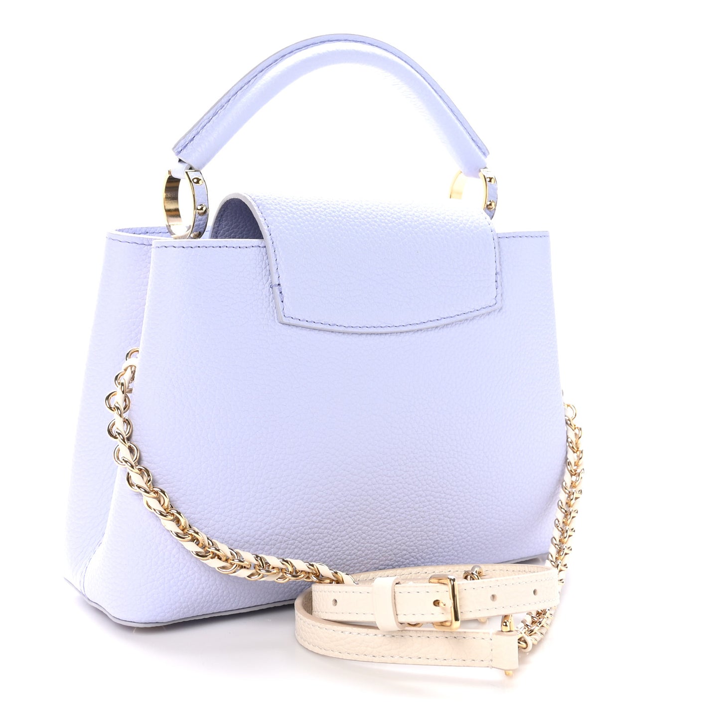 Taurillon Braided Chain Capucines BB Iris Creme