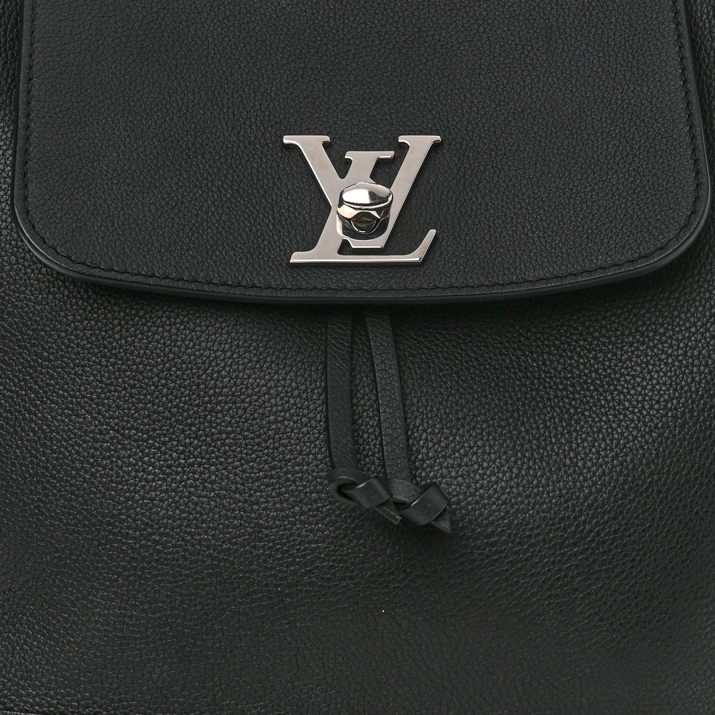 Calfskin Lockme Backpack Black