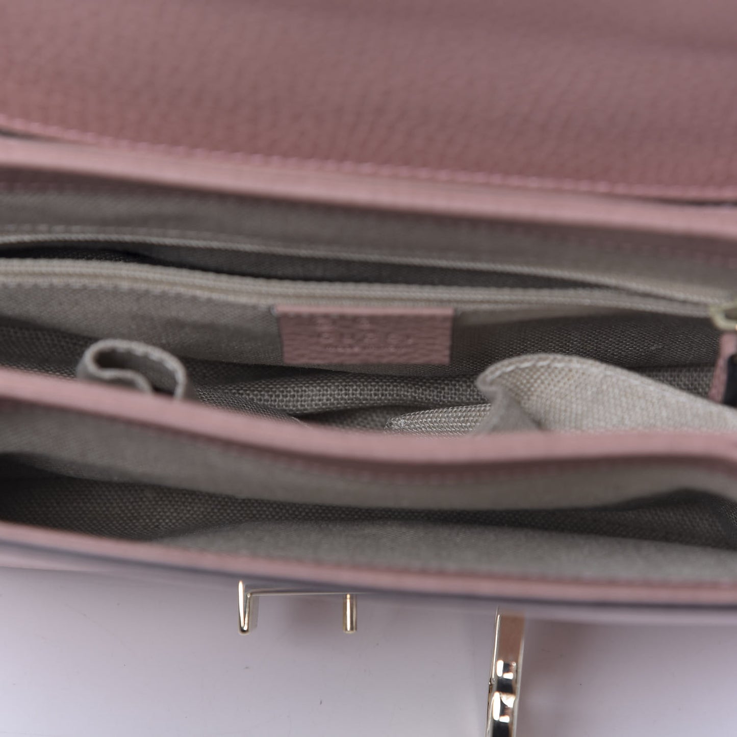 Dollar Calfskin Interlocking G Top Handle Shoulder Bag Soft Pink