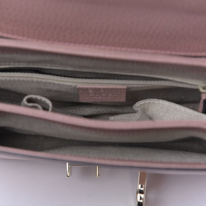 Gucci Dollar Calfskin Interlocking G Top Handle Shoulder Bag Soft Pink 5 of 12