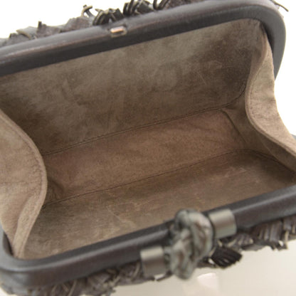 Bottega Veneta Sfrangiato Knot Clutch Nero Black 6 of 6