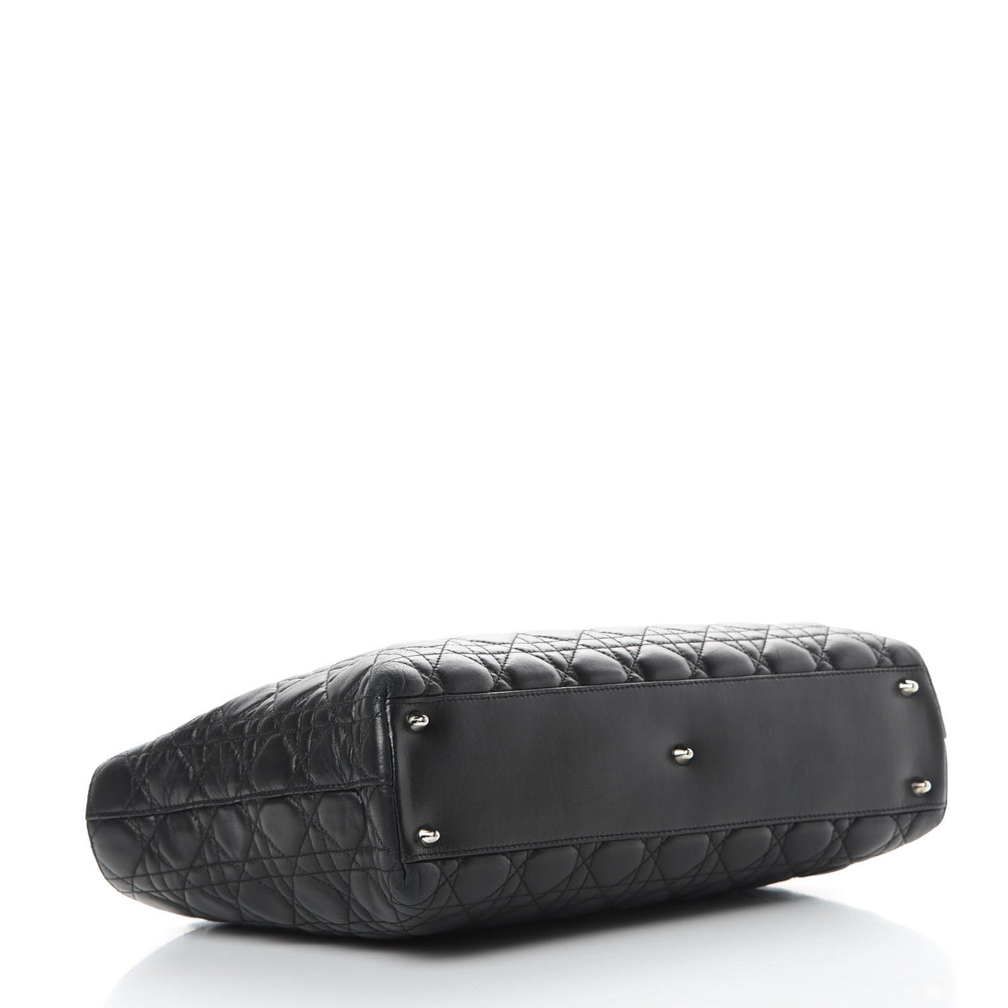 Lambskin Cannage Large Lady Dior Shopper Tote Black