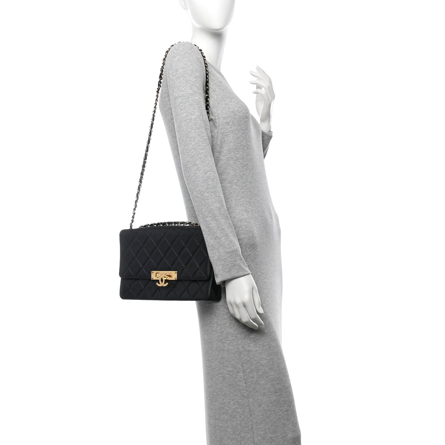 Chanel Lambskin Quilted Large Golden Class Flap Black 2 of 13