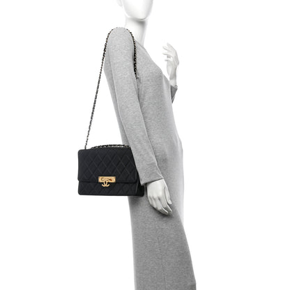 Chanel Lambskin Quilted Large Golden Class Flap Black 2 of 13