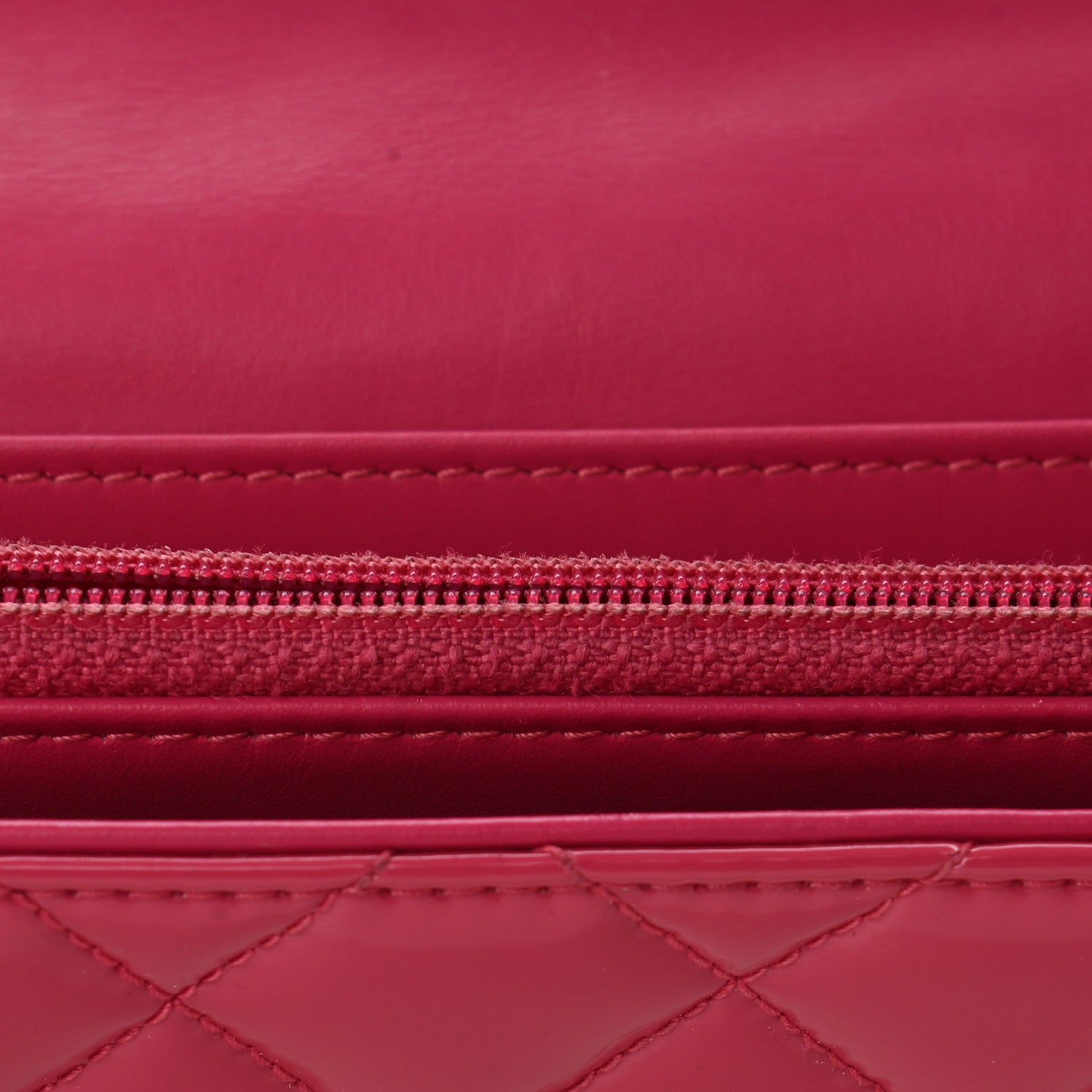 Chanel Patent Quilted Large Flap Wallet Pink 12 of 12