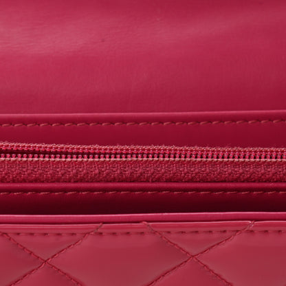 Chanel Patent Quilted Large Flap Wallet Pink 12 of 12