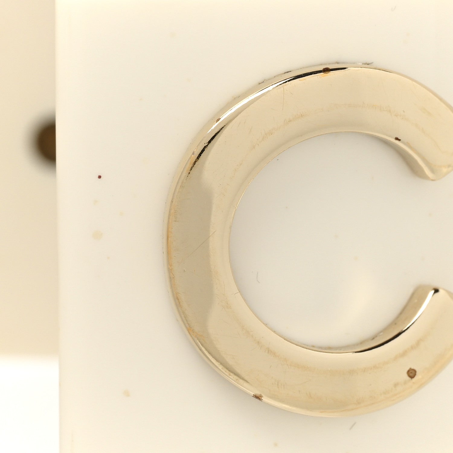 Chanel Resin Metal Cuff White 5 of 10