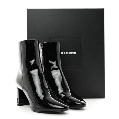 Saint Laurent Patent Loulou Booties 36.5 Black 9 of 9