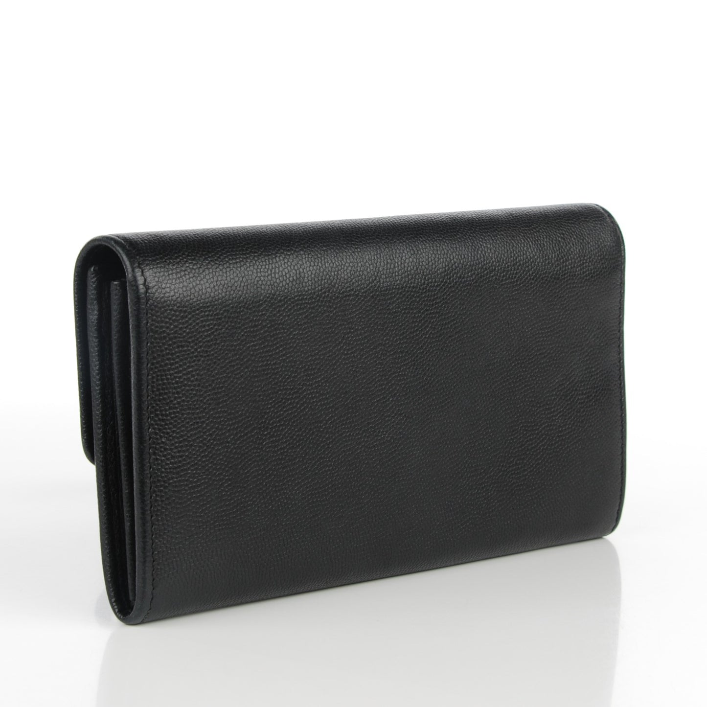 Caviar Sevruga Long Flap Wallet Black