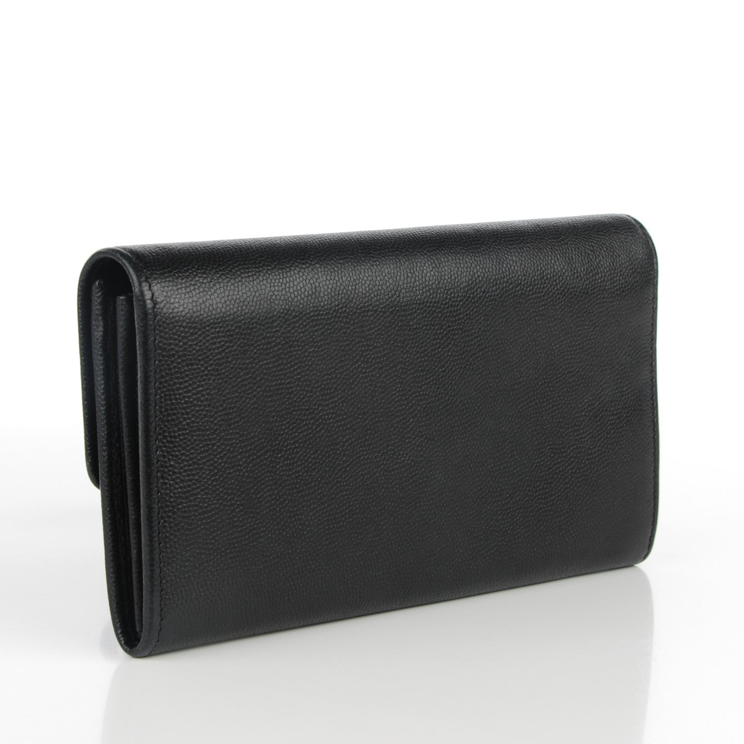Chanel Caviar Sevruga Long Flap Wallet Black 3 of 8