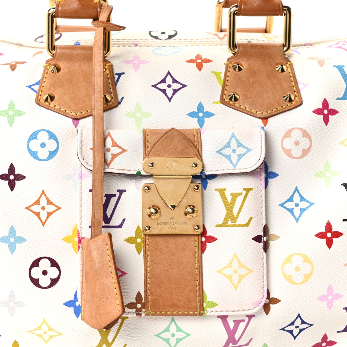 Louis Vuitton Monogram Multicolor Speedy 30 White 7 of 9