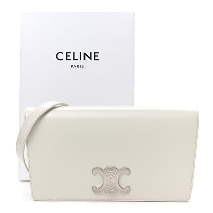 Celine Shiny Calfskin Trapeze Triomphe Bag White 16 of 16