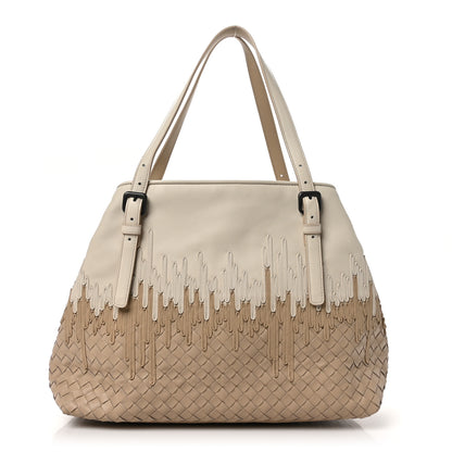 Bottega Veneta Nappa Intrecciato Medium Flow Wave Tote Mink Mist 1 of 10