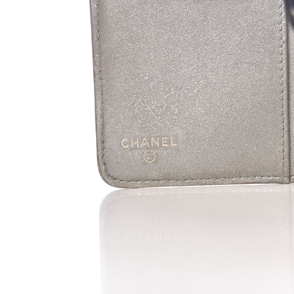 Chanel Lambskin Camellia Embossed Zipped Pocket Wallet Black 6 of 15