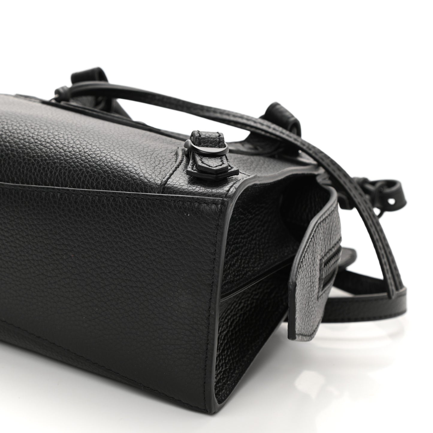 Grained Calfskin Neo Classic Black Hardware Mini City Black