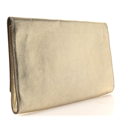 Saint Laurent Metallic Calfskin Monogram Large Belle De Jour Clutch Gold 3 of 10